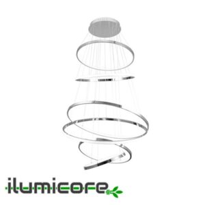 Candil de Led Sao 240w Color Cromado Lujo Marca León Iluminación